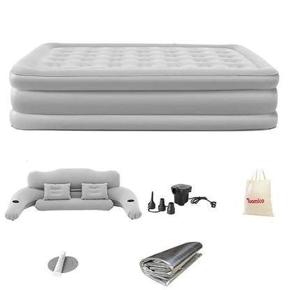 2-Person Camping Air Bed with Backrest 48cm High Inflatable Mattress for Indoor/Outdoor - Ninjanew
