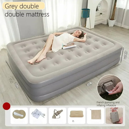 2-Person Camping Air Bed with Backrest 48cm High Inflatable Mattress for Indoor/Outdoor - Ninjanew