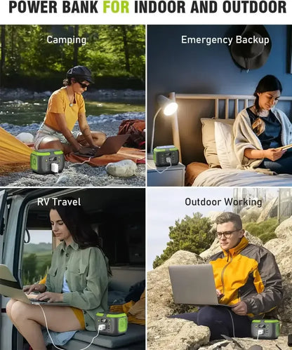 200W Portable Power Station 155Wh Solar Generator with 110V AC Outlets & Power Bank for Camping - Ninjanew