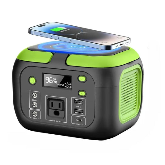 200W Portable Power Station 155Wh Solar Generator with 110V AC Outlets & Power Bank for Camping - Ninjanew