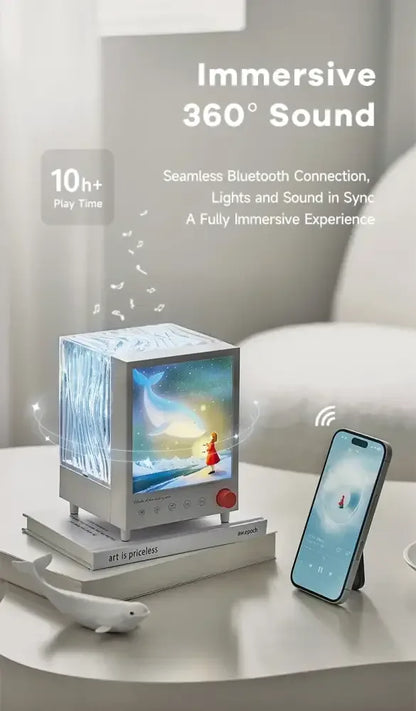 2026 Aurora Box Projector Bluetooth Speaker & White Noise Night Light - Ninjanew