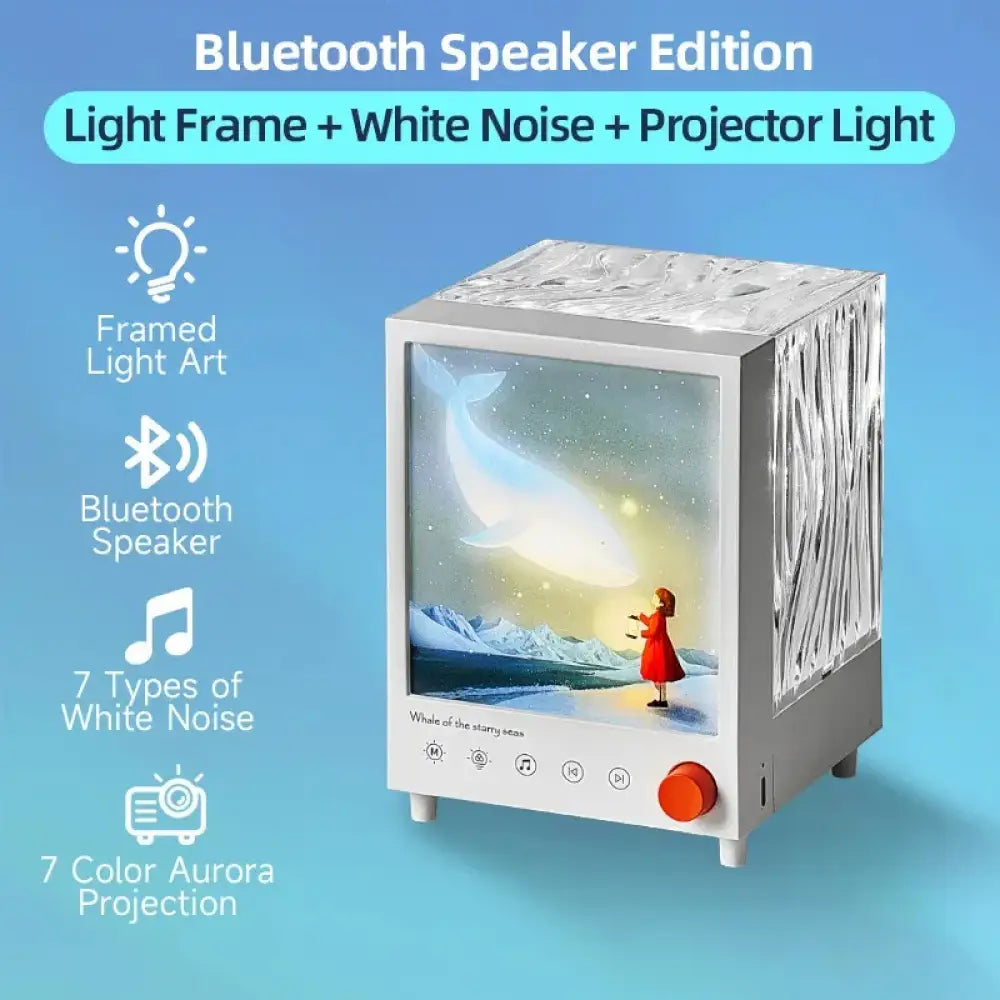 2026 Aurora Box Projector Bluetooth Speaker & White Noise Night Light