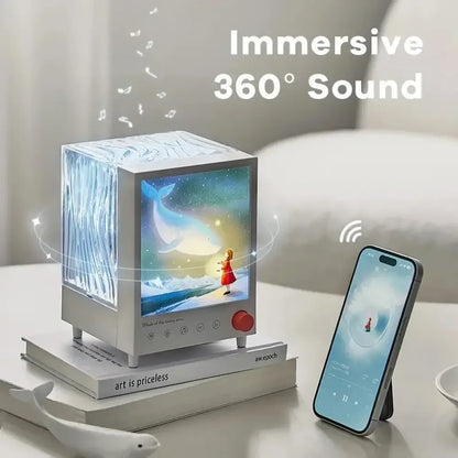 2026 Aurora Box Projector Bluetooth Speaker & White Noise Night Light - Ninjanew
