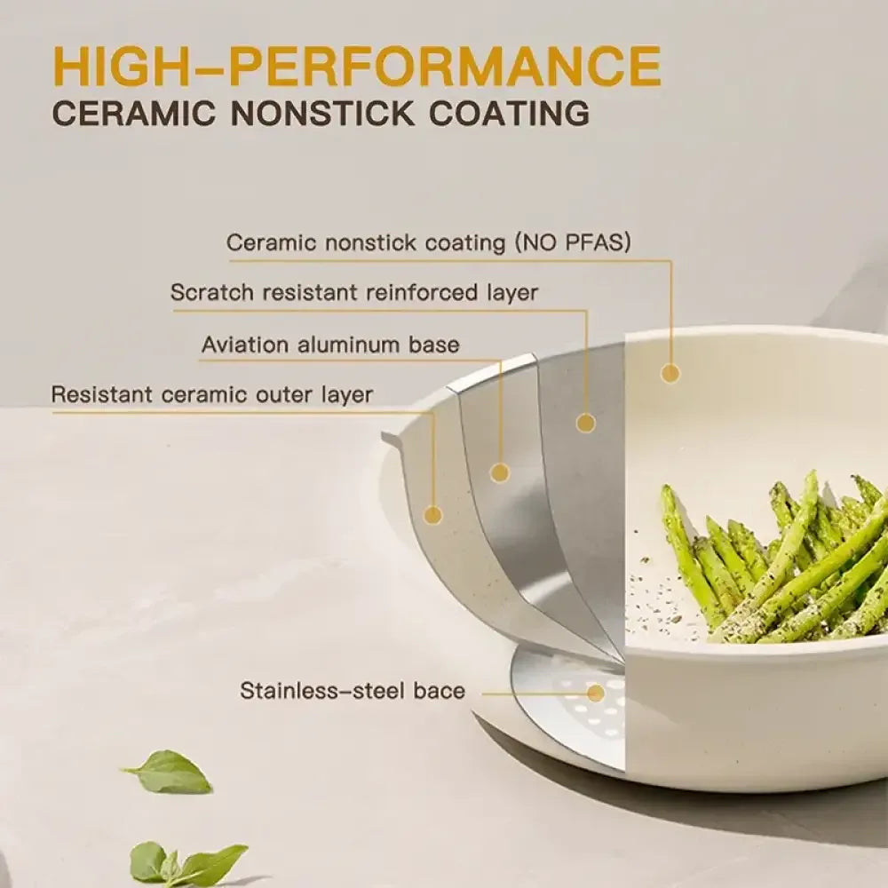 21-Piece Non-Stick Ceramic Cookware Set - Ninjanew