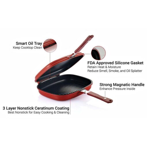 28cm Double Side Grill Fry Pan