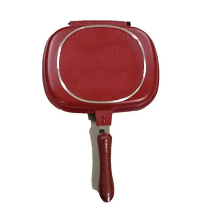 28cm Double Side Grill Fry Pan Cookware Stainless Steel - Ninjanew
