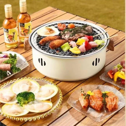 28cm Korean Charcoal BBQ Grill Stainless Steel Portable Camping Tea Stove - Ninjanew