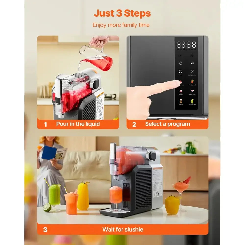 2L Slushie & Margarita Machine | No Ice Needed, Self-Cleaning, 6 Preset Programs for Home - Ninjanew