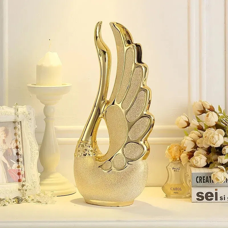 2PC Gold-Toned Lover Sculptures