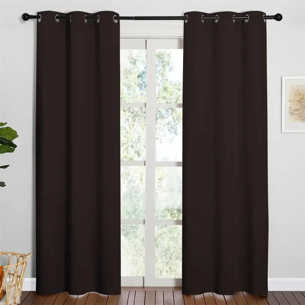 2Pcs Modern Blackout Curtains for Living Room - Ninjanew