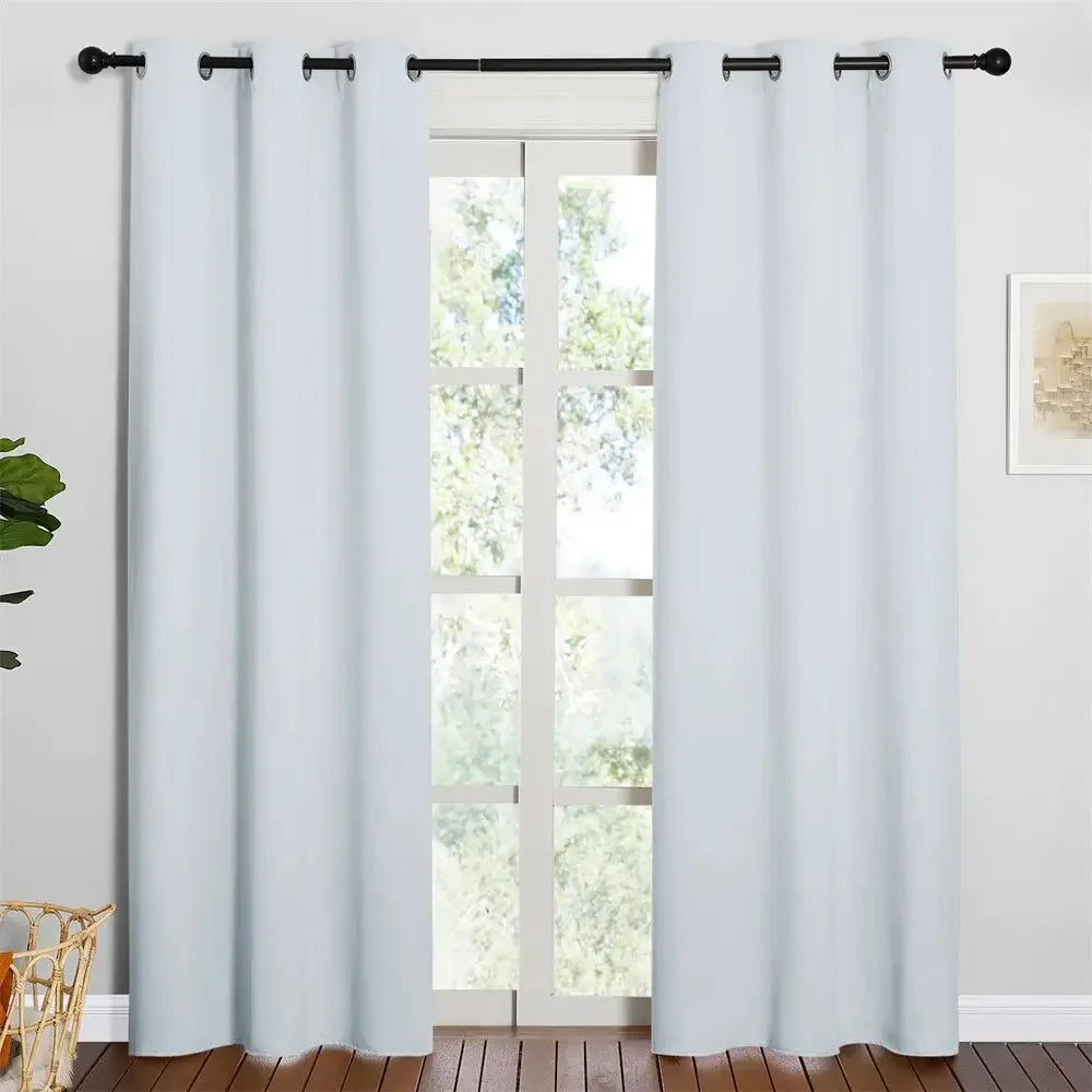 2Pcs Modern Blackout Curtains for Living Room - Ninjanew
