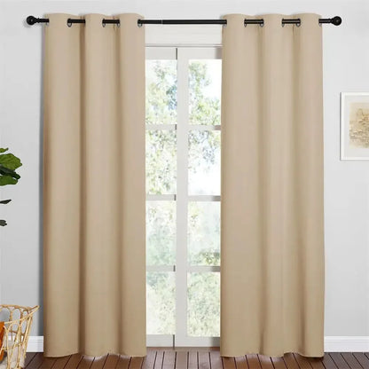 2Pcs Modern Blackout Curtains for Living Room - Ninjanew