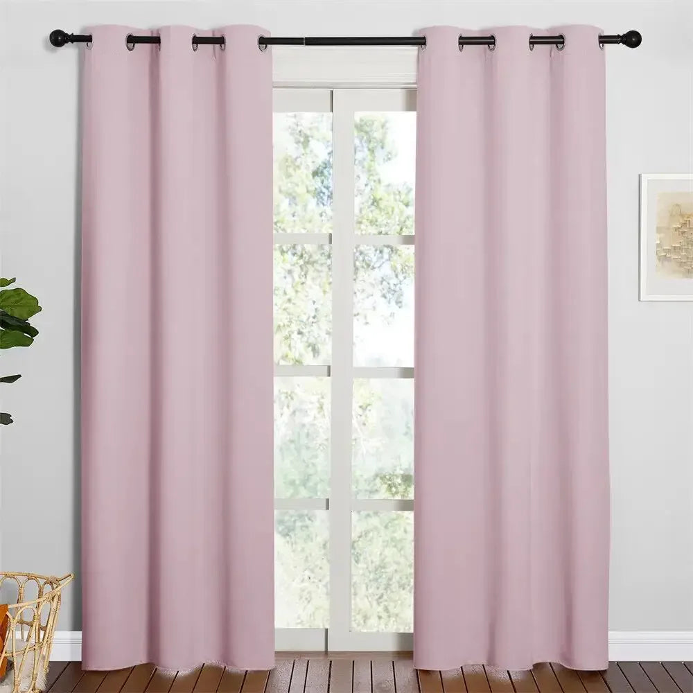 2Pcs Modern Blackout Curtains for Living Room - Ninjanew