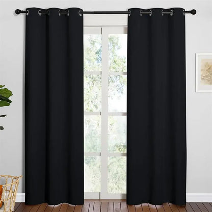 2Pcs Modern Blackout Curtains for Living Room - Ninjanew