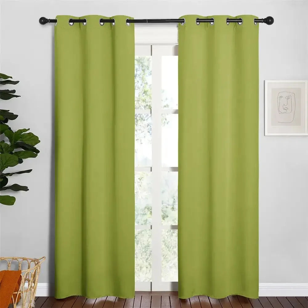 2Pcs Modern Blackout Curtains for Living Room - Ninjanew
