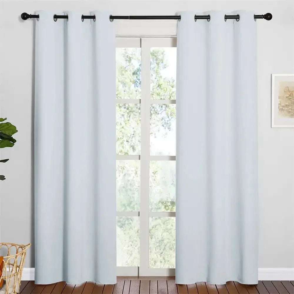 2Pcs Modern Blackout Curtains for Living Room - Ninjanew