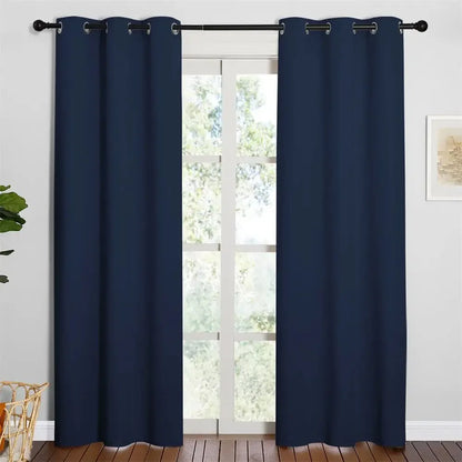 2Pcs Modern Blackout Curtains for Living Room - Ninjanew