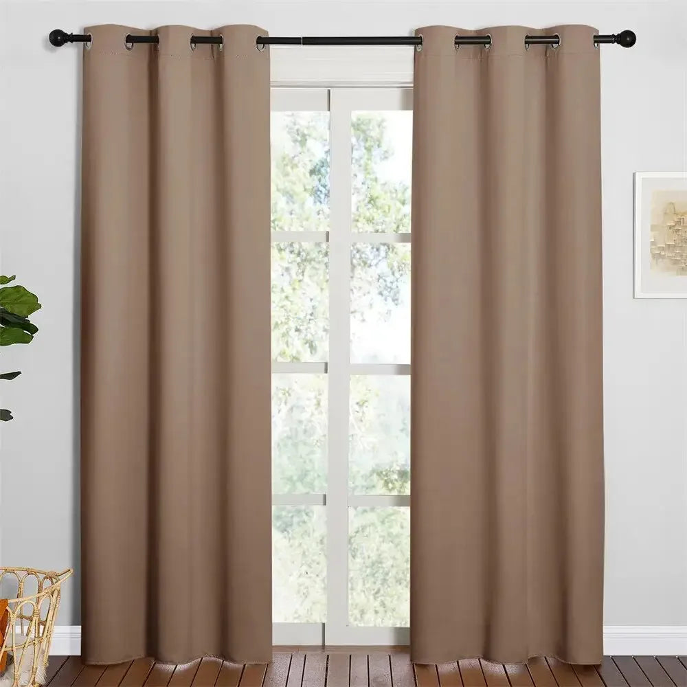 2Pcs Modern Blackout Curtains for Living Room - Ninjanew