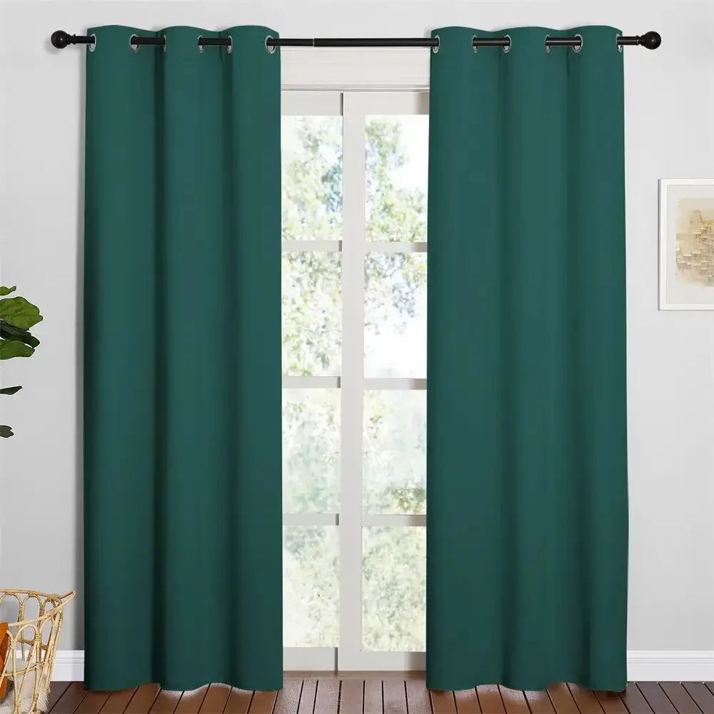 2Pcs Modern Blackout Curtains for Living Room - Ninjanew