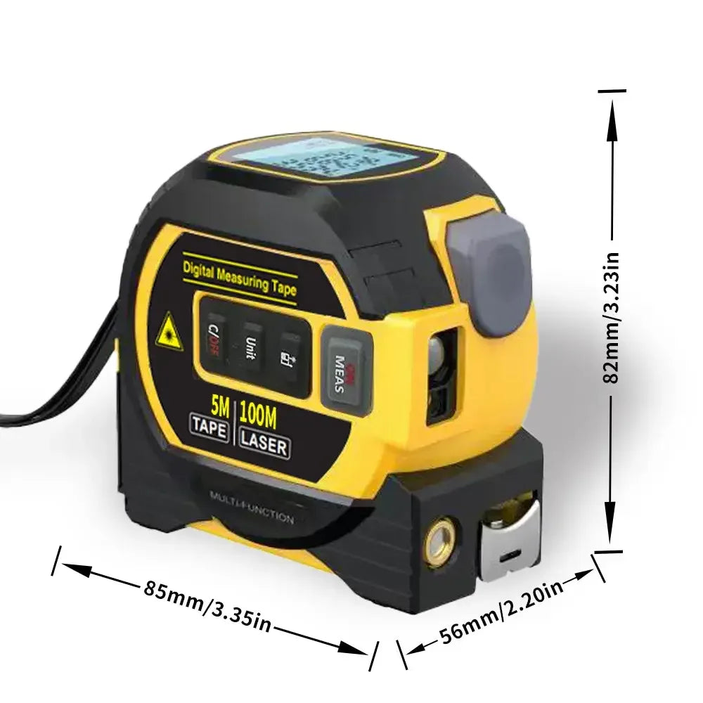 3 In 1 Digital Laser Tape High Precision Rangefinder Measuring Tool - Ninjanew