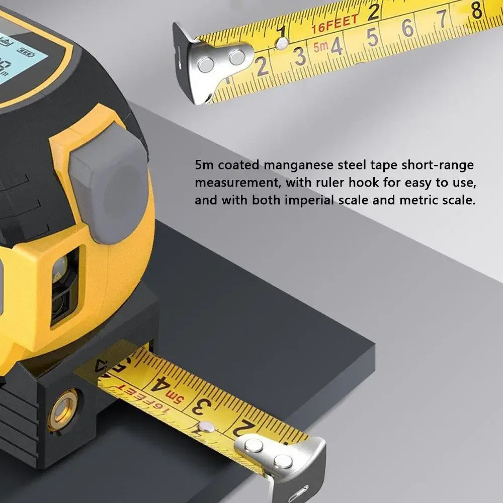 3 In 1 Digital Laser Tape High Precision Rangefinder Measuring Tool - Ninjanew