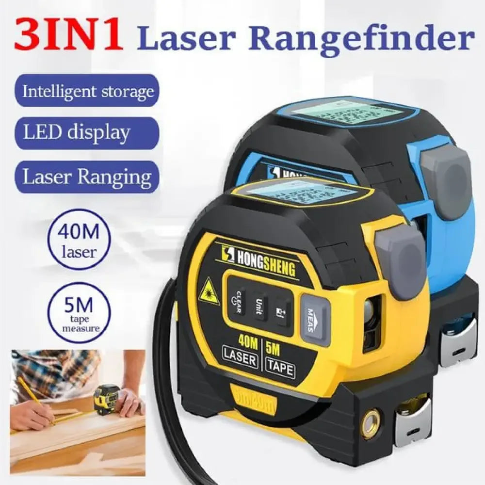 3 In 1 Digital Laser Tape High Precision Rangefinder Measuring Tool - Ninjanew
