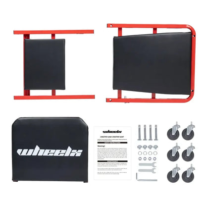 3-in-1 Rolling Mechanic Creeper Z Seat, Foldable Garage Chair with 340 lbs Capacity & Smooth Casters - Ninjanew
