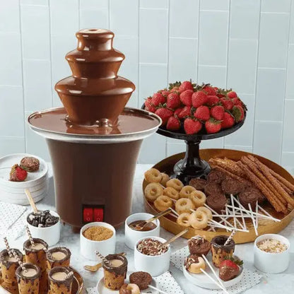 3 Layer Chocolate Fountain Melting Tower