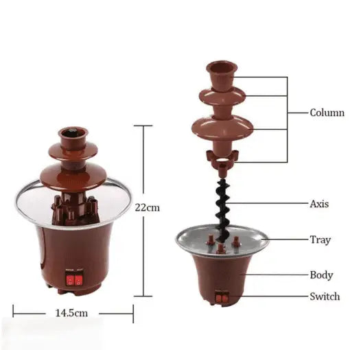 3 Layer Chocolate Fountain Melting Tower