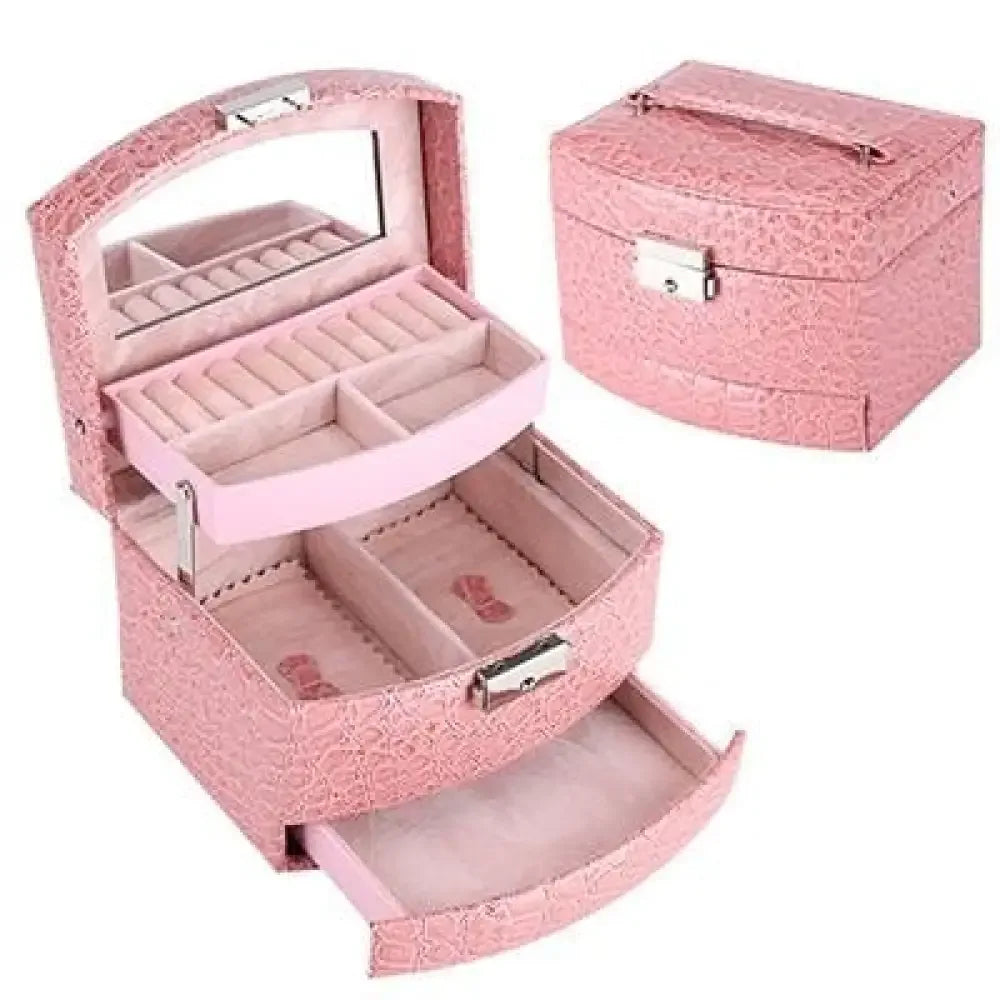 3-Layer Leather Jewelry Box Organizer - Ninjanew