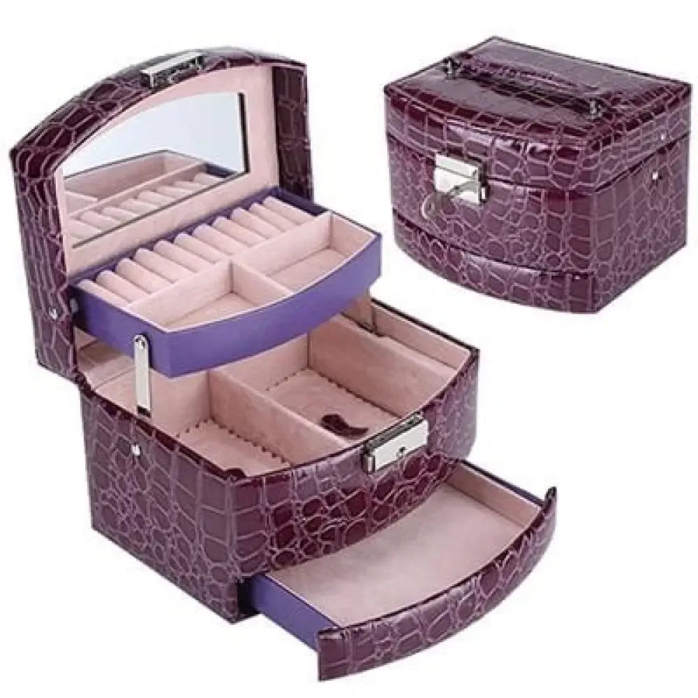 3-Layer Leather Jewelry Box Organizer - Ninjanew