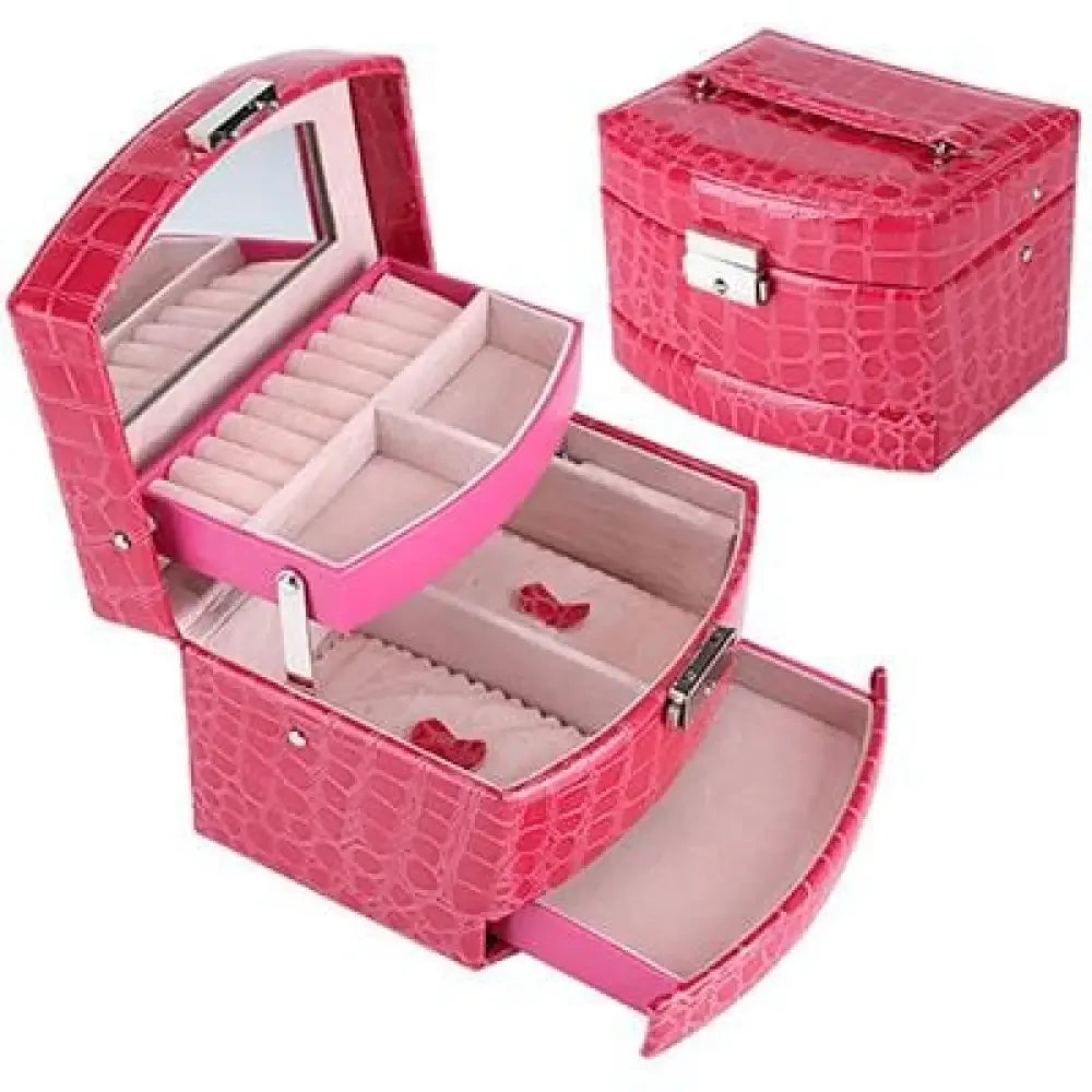 3-Layer Leather Jewelry Box Organizer - Ninjanew