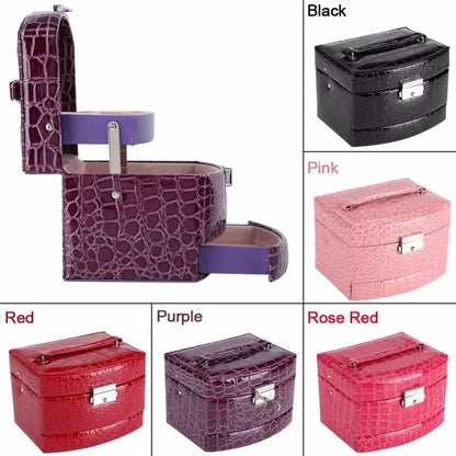 3-Layer Leather Jewelry Box Organizer - Ninjanew