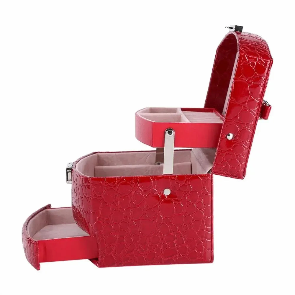 3-Layer Leather Jewelry Box Organizer - Ninjanew