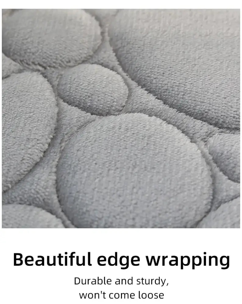 3-Piece Solid Color Simple Bathroom Mat Set Water-Absorbent Non-Slip Soft Microfiber