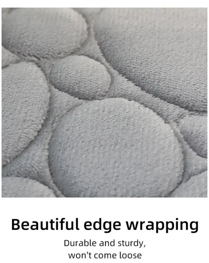 3-Piece Solid Color Simple Bathroom Mat Set Water-Absorbent, Non-Slip, Soft Microfiber - Ninjanew