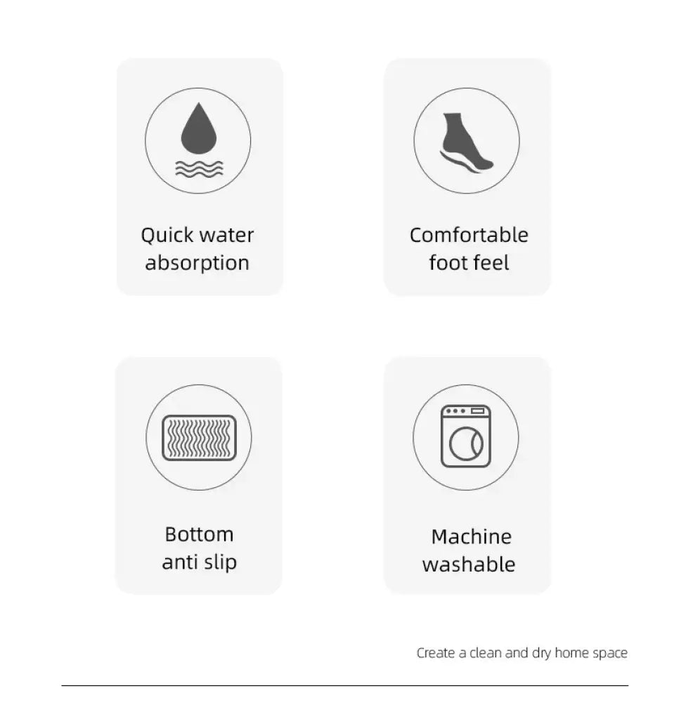 3-Piece Solid Color Simple Bathroom Mat Set Water-Absorbent, Non-Slip, Soft Microfiber