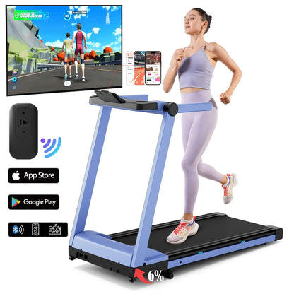 3.5HP Foldable Incline Treadmil 350LB Capacity Smart App Walking Pad - Ninjanew