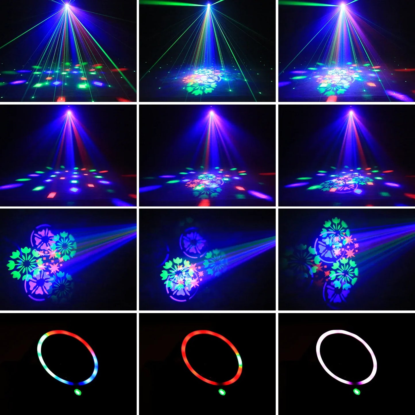 30W RGB moving head light with remote control and rotating disco beams