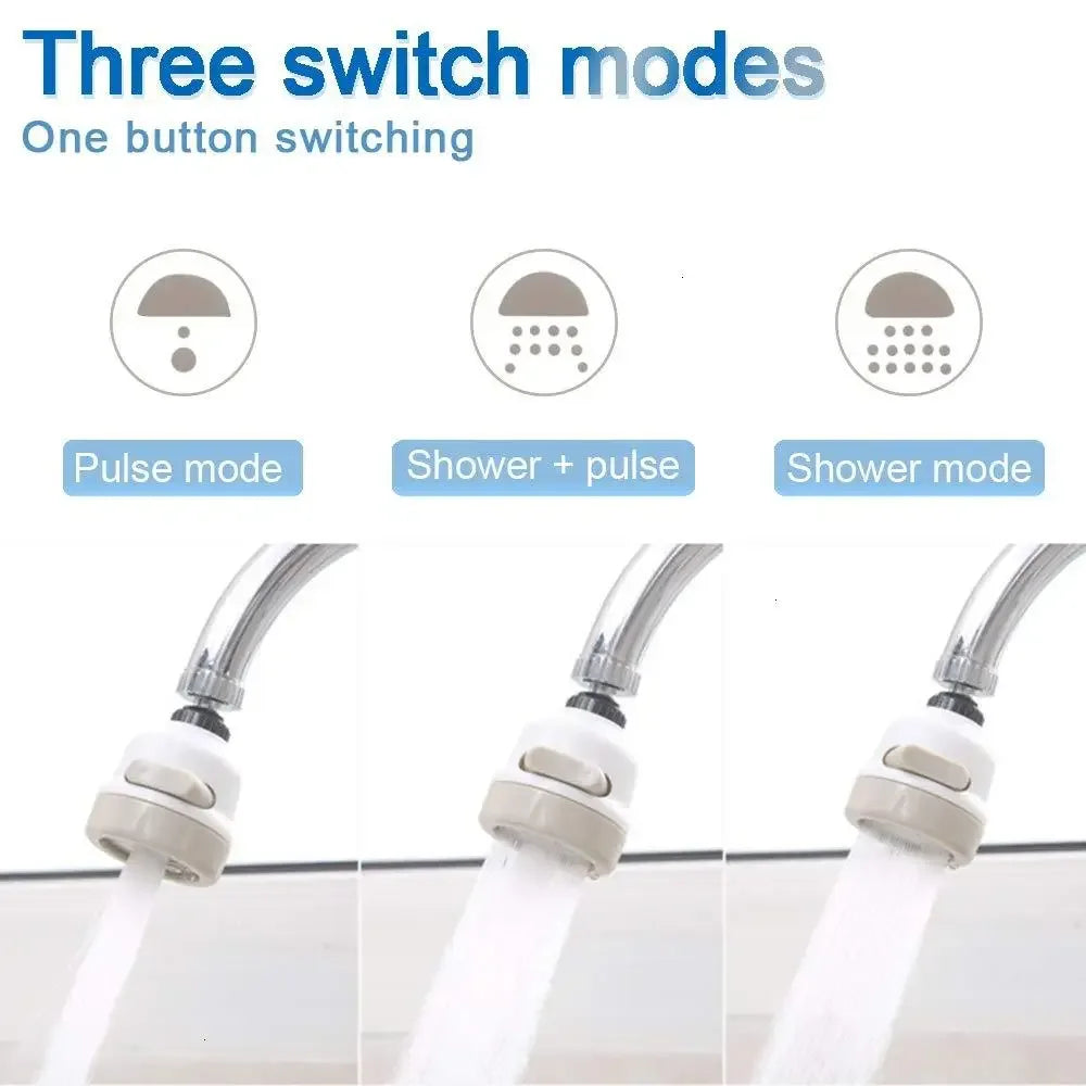 360 Rotating Faucet Extender Flexible Faucet Sprayer Head - 