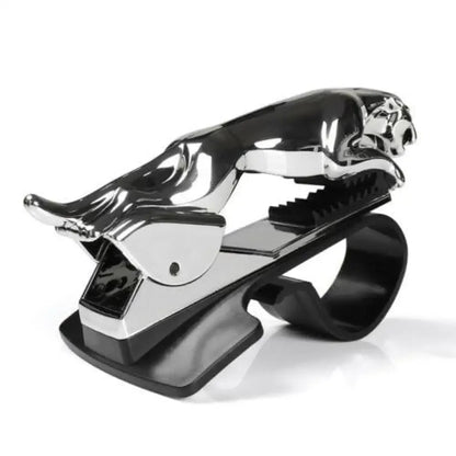 360° Rotating Leopard Car Phone Holder - Silver