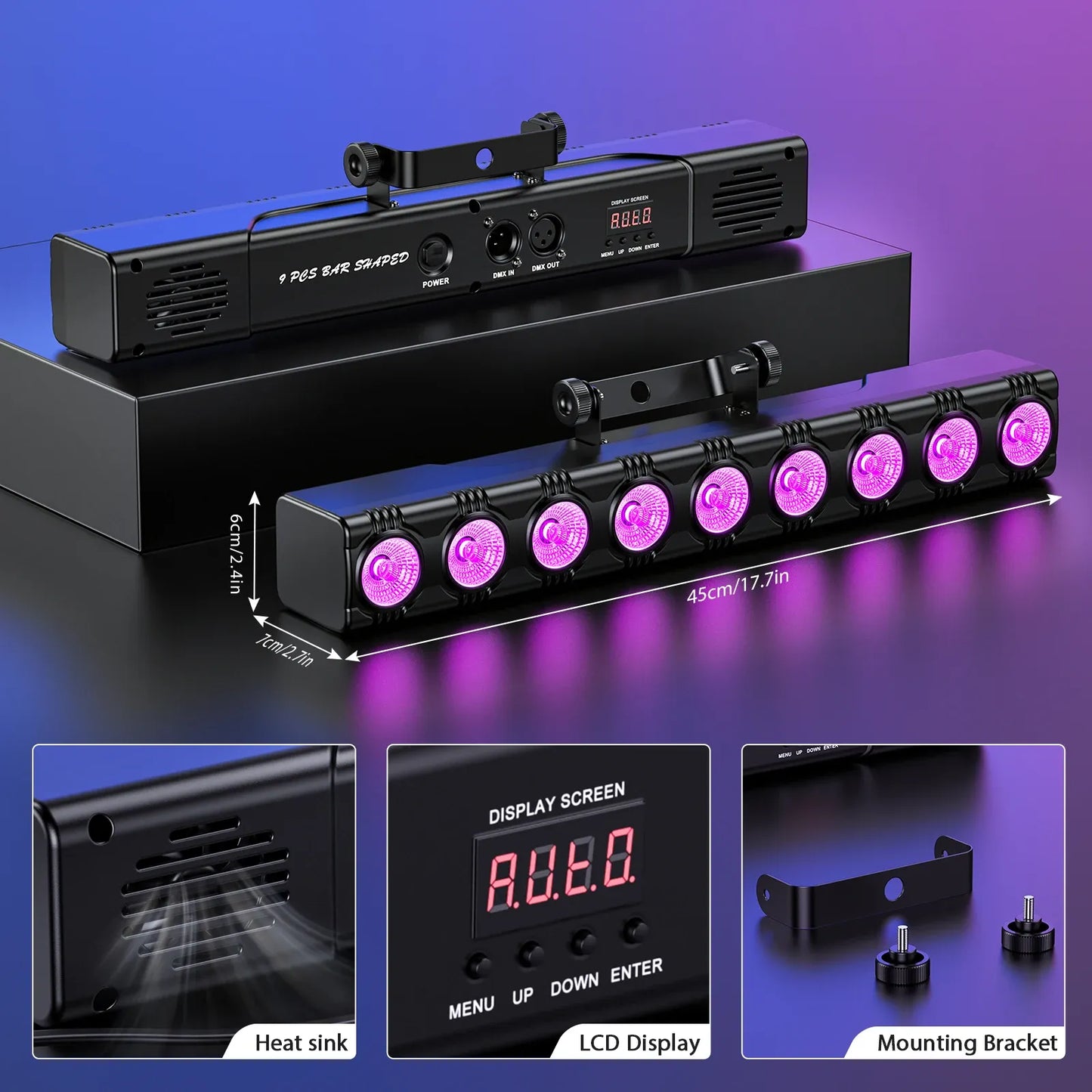 36W RGBW 4-in-1 LED Wall Wash Light Bar