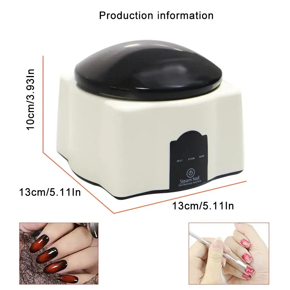 36W steam gel polish remover with cream-colored nail art machine