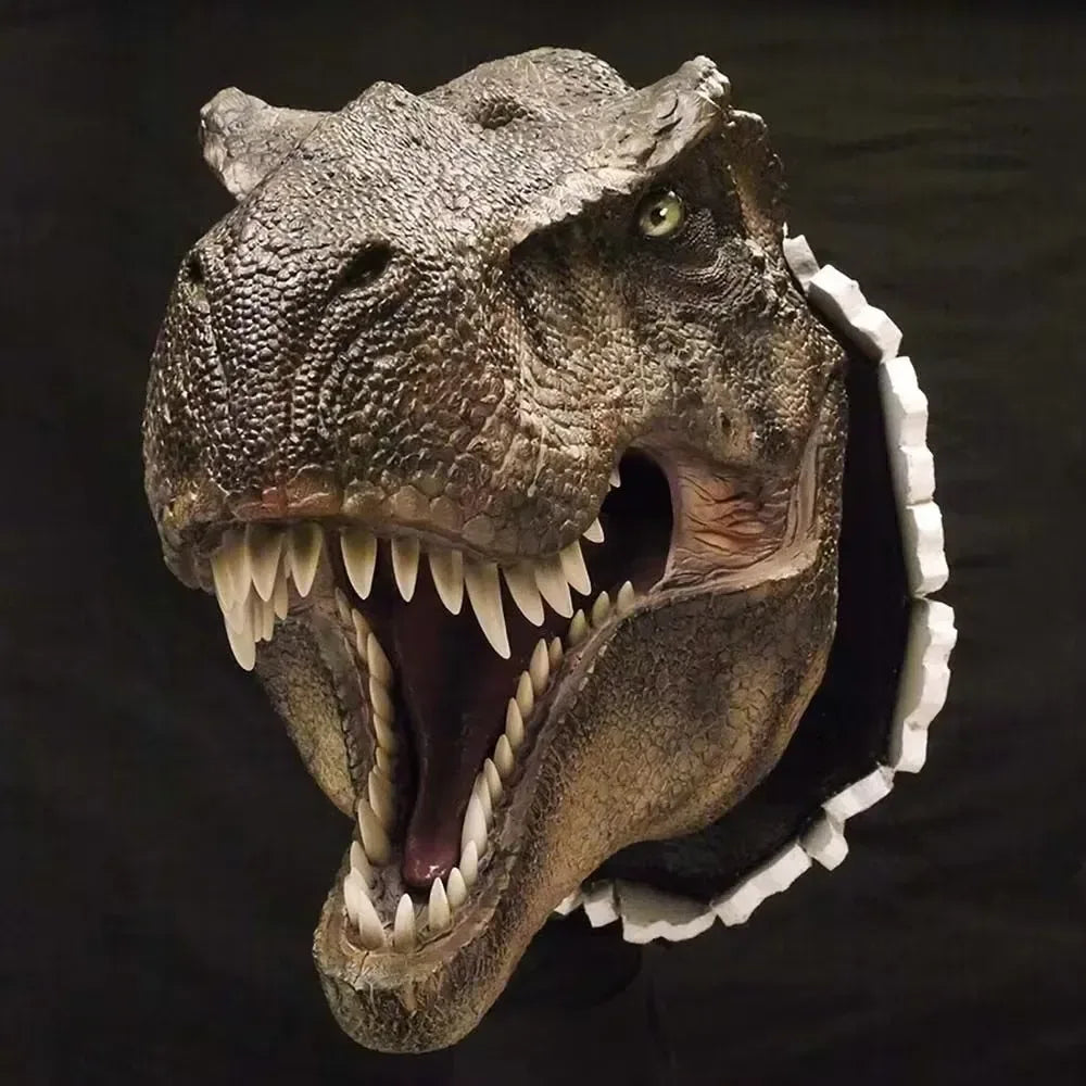 3D Dinosaur Wall Sculpture – T-Rex Breakthrough Wall Decor with Claws - 
