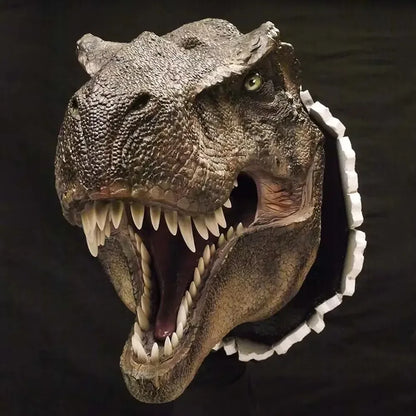 3D Dinosaur Wall Sculpture – T-Rex Breakthrough Wall Decor with Claws - 