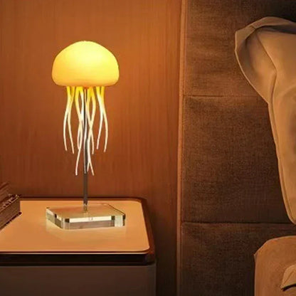3D Movable Jellyfish Smart Lamp Voice Control RGB Anime Night Light - Transparent Base