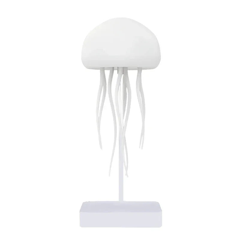 3D Movable Jellyfish Smart Lamp Voice Control RGB Anime Night Light - White Base