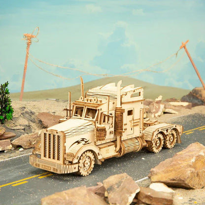 3D Wooden Vehicle Puzzle Kits Prime Steam Express & Grand Prix Car Models - Prime Steam Express