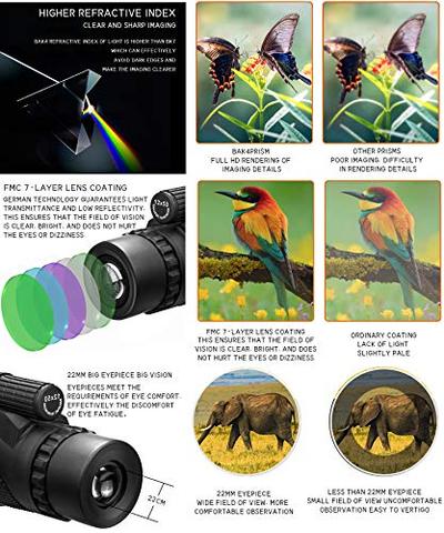 1000X Zoom Waterproof Monocular Mobile Telescope