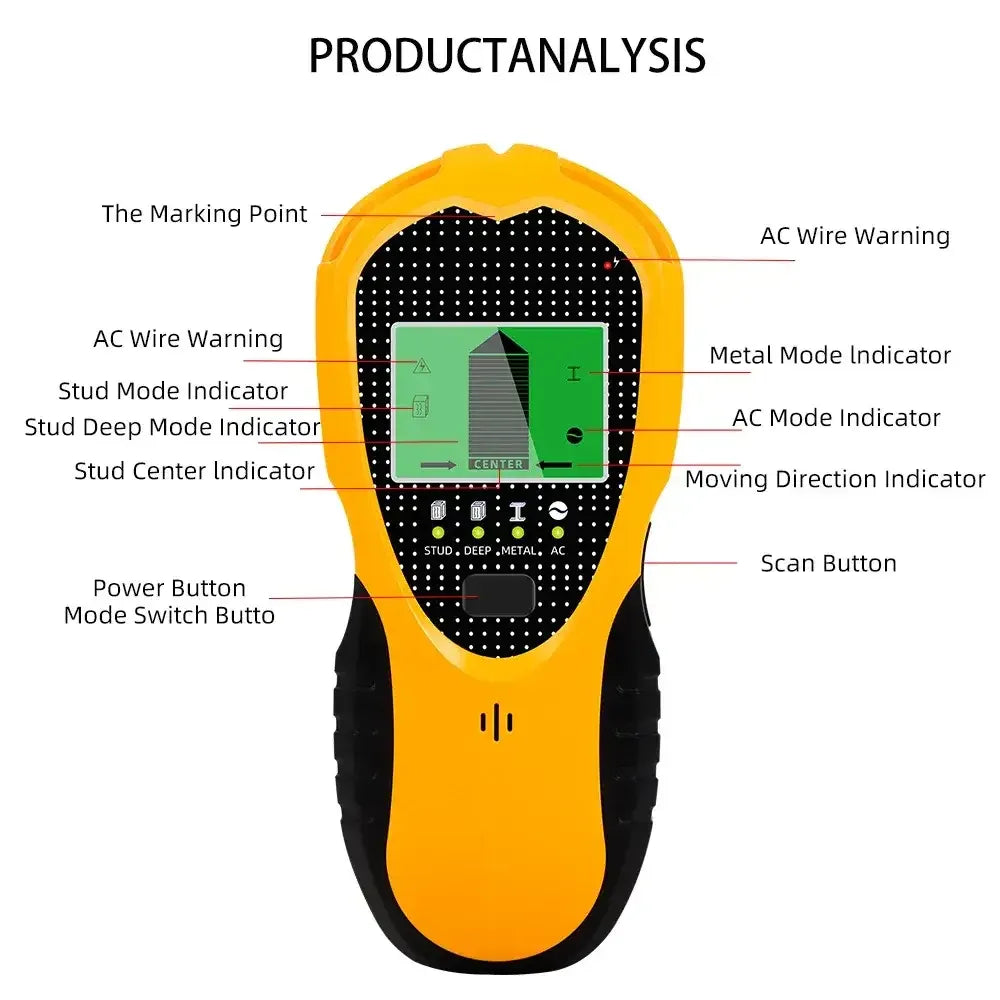 4-in-1 Multifunctional LCD Wall Detector - 